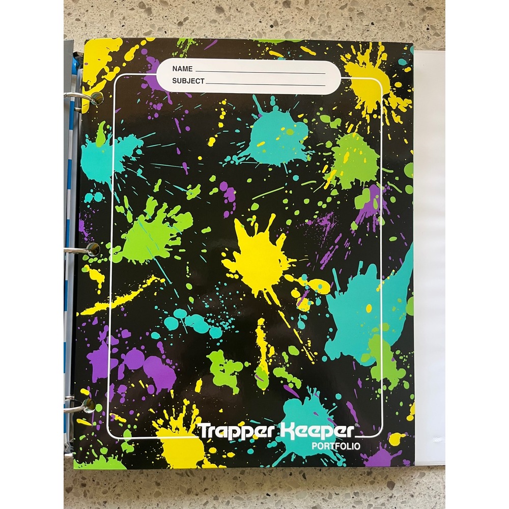 Mead Trapper Keeper Binder Hot Air Balloon Retro 80s 90s Style with 6 Portfolios - Picture 7 of 10